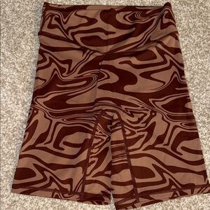 Stylish Brown Patterned Bike Shorts